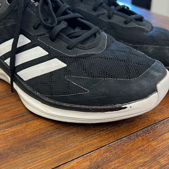 {Adidas}Mens Sz 7 Black Adidas Tennis Shoes - Picture 12 of 12